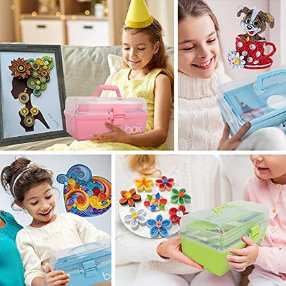 JoyPlus Quilling Kits for Beginners with Manual, 24 Tools & Supplies with Durable Storage Box, Updated Paper Crimper Tool, Premium Husking Board & Electronic Pen Green - Image 3