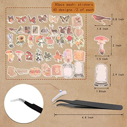 200Pcs Vintage Scrapbook Stickers, Aesthetic Junk Journal Stamping Supplies Kit, Scrapbooking Ephemera Washi Paper for Bullet Journaling Planners Diary Collage - Image 2