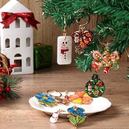 LET'S RESIN 12-Color UV Resin, 73Pcs Keychain Making Kit for Beginners - Image 4