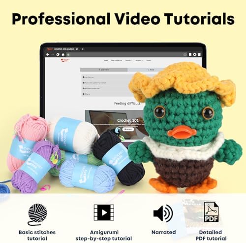CrochetBox Duck Complete Crochet Kit for Beginners, Easy Craft for Adults - Image 4