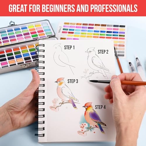 Premium Watercolor Paint Set Bundle with 100 Vibrant Colors for Adults - Image 4