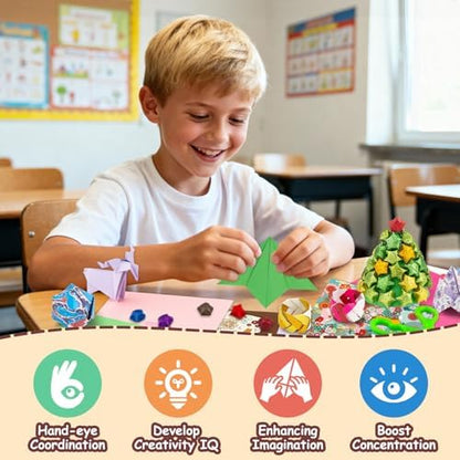 hapray Japanese Origami Paper & 360 Flash Star Origami Kit for Kids 5-12 - Image 5