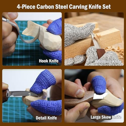 Wood Carving Kit for Beginners - 28Pcs Wood Carving Tools with Storage Bag - Image 5
