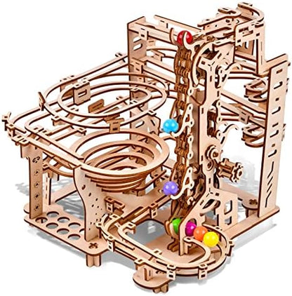 3D Wooden Puzzles Marble Run Chain Kit, Wood Creative Mechanical Puzzles Assembly Model Building Kits to Build for Adults & Kids, DIY Wooden Puzzle Hobbies Toys for Adults &Teens Gifts by varbertos