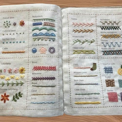 Stitch Book, Embroidery Stitch Book Kit, Embroidery Books of Stitches - Image 6