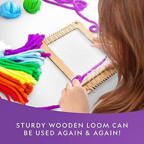 National Geographic Wooden Loom Weaving Arts and Crafts Kit for Kids - Image 5