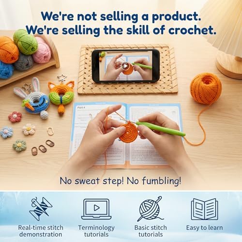 Crochet Kit for Beginners, Crochet Starter Kits for Bunny & Fox - Image 4