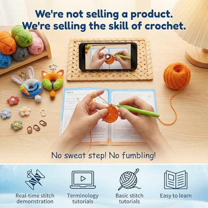 Crochet Kit for Beginners, Crochet Starter Kits for Bunny & Fox - Image 4