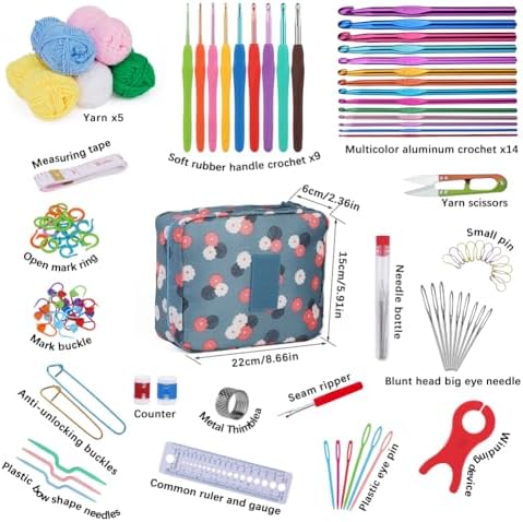 Pnytty 107Pcs Crochet Kit for Beginners Adults, Crochet Starter Kits - Image 2