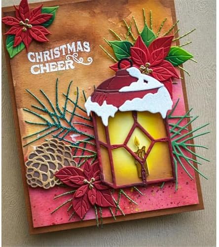Scrapbooking Die-Cuts, Christmas Metal Cutting Dies for Card Making, Paper Craft Punch Template, Background Embossing Stencils, DIY Album Décor (Christmas Flowers- 10.2x11cm) - Image 6
