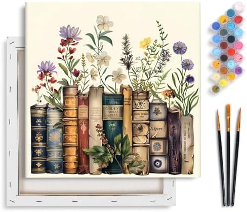 Yezavesu Book Framed Paint by Numbers Kit for Adults Beginner by Yezavesu