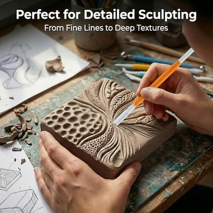 16PCS Clay Sculpting Tools Set with Roller & Storage Bag - Image 2
