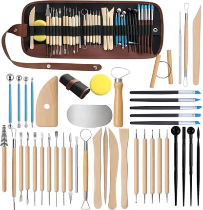 43 PCS Clay Tool,Clay Sculpting Tools Kit with Storage Bag by KIDOFLY
