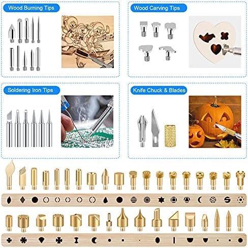 118PCS Wood Burning Kit, 60W Wood Burner, 59 Tips, 220-480°C - Image 4