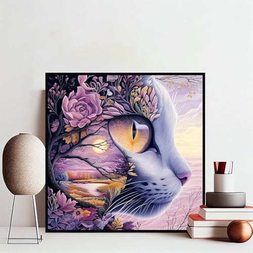 Lophomie Diamond Art Kits for Adults, 5D Cat Diamond Painting Kits 14x14 in - Image 3