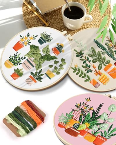 TINDTOP 3 Pack Embroidery Kit for Adult, Embroidery DIY Starter Kit - Image 7