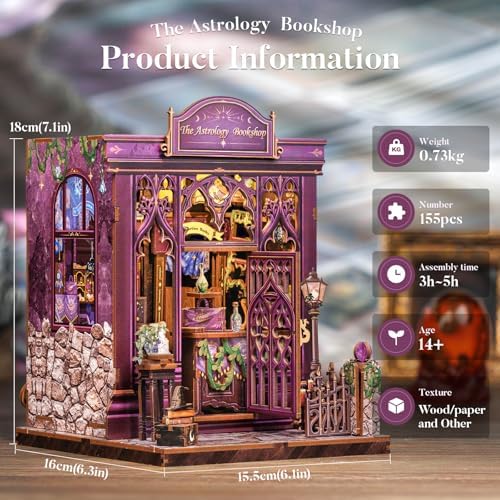 Fsolis Book Nook Kit, DIY Miniature House Kit for Adults - Image 2