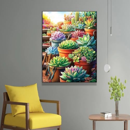 Nancency DIY Paint by Number for Adults,Painting Kits for Adult,Color by Numbers,Paint by Number Canvas Crafts Watercolor for Beginner Room Decor (Potted Plants) - Image 6