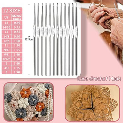 Coopay 63 Pcs Crochet Kit for Beginners, All-in-One Crochet Starter Kits - Image 5