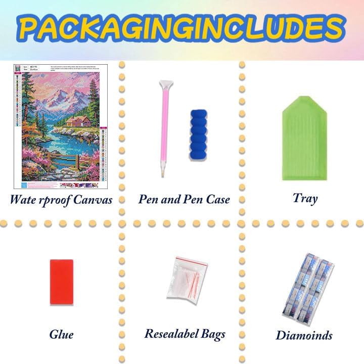 Lophomie Diamond Art Kits for Adults, 5D Landscape Diamond Painting Kits - Image 6