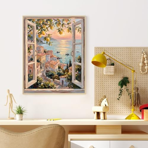Lemon Tree Paint by Numbers Kit for Adults Without Frame 16x20 IN - Image 2