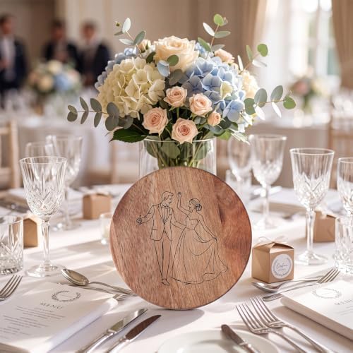 Meanplan 40 Pcs Blank Wooden Coasters, 4 x 4 x 0.28 Inch, Round, Brown - Image 3