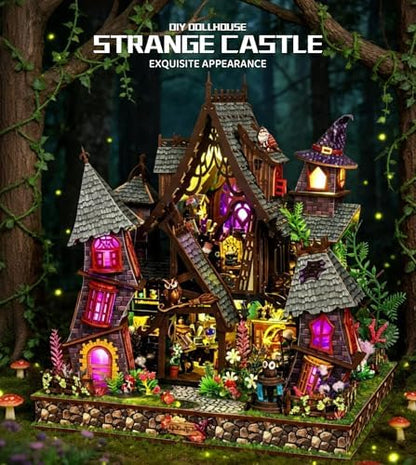 Roroom DIY Miniature House Kit, Whimsical Haunted Castle Dollhouse Kit - Image 3