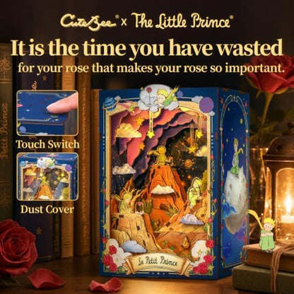 CUTEBEE The Little Prince Book Nook Kit DIY Miniature House Kit - Image 4