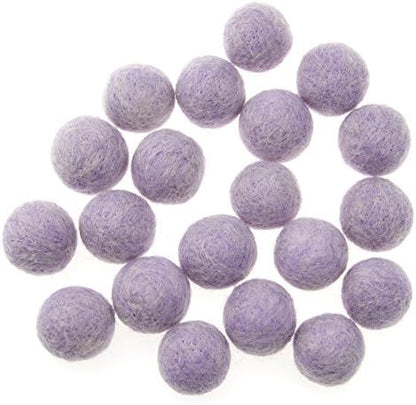 Zasy 30mm Needle Wool Felt Balls Foam Filled Wool Felt Pom Pom Home Decor DIY (Lavendar) by Zasy