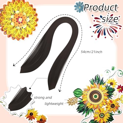 360Pcs 1/8" x 21" Quilling Paper Strips - Image 2