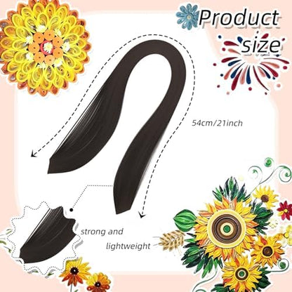 360Pcs 1/8" x 21" Quilling Paper Strips - Image 2