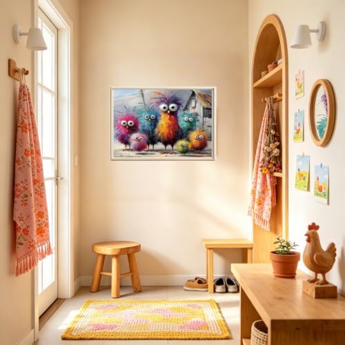 Funny Chicken Paint by Numbers Kit On Canvas for Adults Beginners 16x20In - Image 2