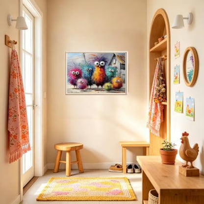 Funny Chicken Paint by Numbers Kit On Canvas for Adults Beginners 16x20In - Image 2