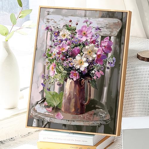 JATOK Paint by Numbers Kit for Adults, Bouquet, 16 x 20 in / 40 x 50 cm - Image 5