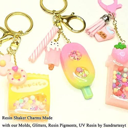Resin Shaker Molds Set Perfume Bottle, Cola, Mike Tea, Dessert, Popsicle Silicone Trays with 5 Seal Films - Image 4