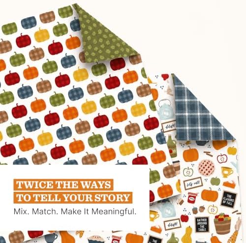 Echo Park Fall Collection Kit, Scrapbook Paper & Sticker Set - Image 3