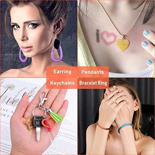 Resin Molds for Jewelry, Paxcoo 678pcs Earring Making Kit with 28pcs Epoxy Molds and 650pcs Earring Hooks, Jump Rings for Pendants, Resin Crafts, DIY Earring - Image 2