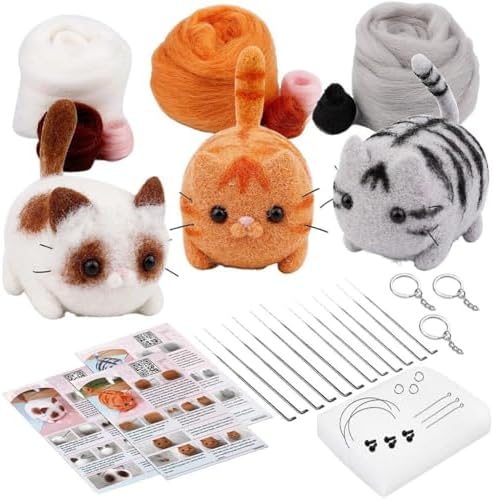 Needle Felting Kit,3 Pieces Making Wool Needle Felting Starter Kit with Instruction,Felting Foam Mat and DIY Needle Felting Supply for DIY Craft Animal Home Decoration by Unknown