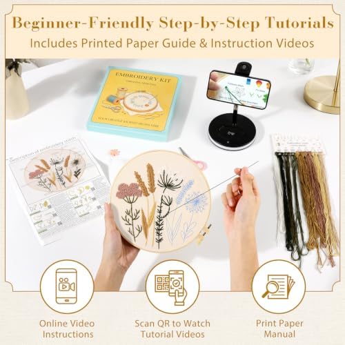 MoKo Embroidery Kits for Beginners Adults, Complete Embroidery Starter Kit - Image 3