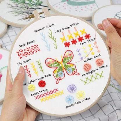 Louise Maelys 3 Pack Embroidery Kit for Beginners Learn Basic Stitches DIY - Image 4