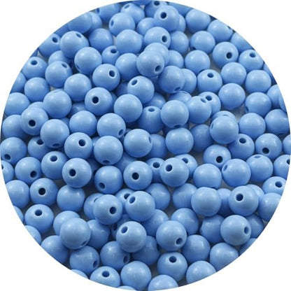 200pcs Acrylic Round Beads for Crafts 10mm Resin Candy Color Spacer Beads with Hole for Jewelry Making Sewing Crafts Decoration Necklaces Bracelets Earrings Supplies(Blue) by Unknown