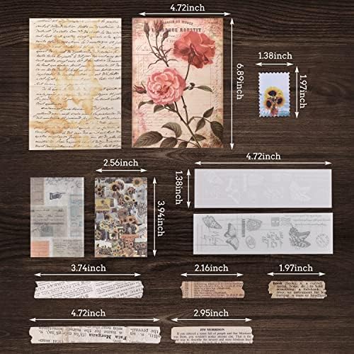 GNILLKO 300 PCS Vintage Scrapbook Supplies Kit - Image 2