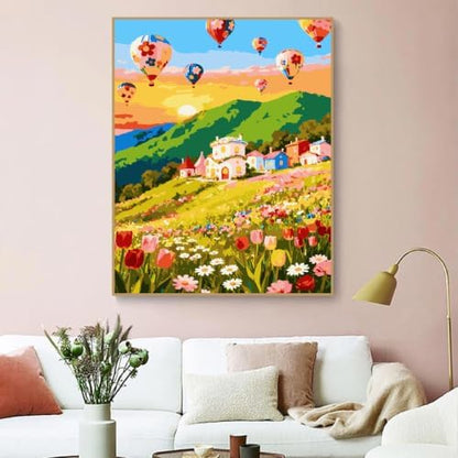 ZRIZQ Paint by Numbers Kit for Adults Beginners Mountain,Landscape DIY Painting Set,Relaxing Creative Craft Activity,16x20 Inch - Image 7