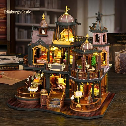 SUNNINO Miniature Dollhouse Kit - Edinburgh Castle Book Nooks for Adults - Image 6