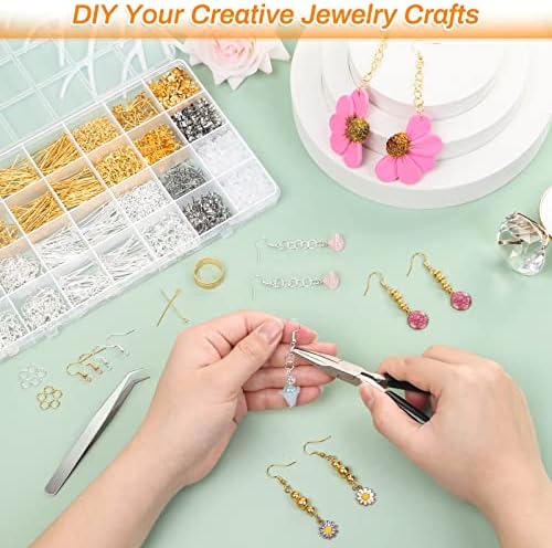 Hypoallergenic Earring Making Kit, 2000Pcs Earring Making Supplies Kit - Image 7