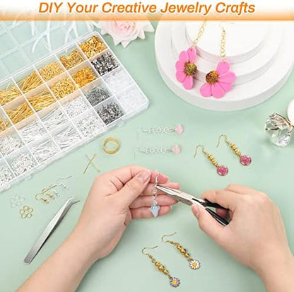 Hypoallergenic Earring Making Kit, 2000Pcs Earring Making Supplies Kit - Image 7