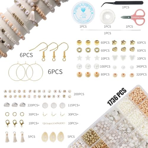 Jewelry Making Supplies Kit, Bracelet Making Kit, Natural Stone Beads - Image 2