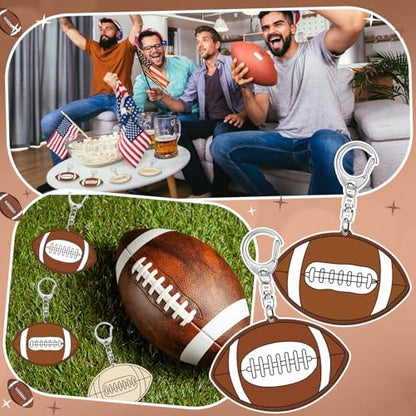 RattanView 24 Pcs Football Craft Keychains DIY Keychain, 12 Styles - Image 5