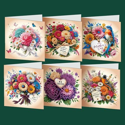 5D Diamond Art Card Kit for Mom, Perfect for Thanksgiving,DIY Birthday Gift by Unknown