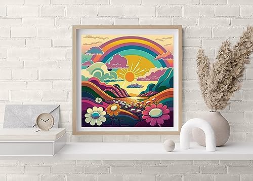 KYOQFVN 2 Framed DIY Paint by Numbers for Adults Beginner, Paint by Number for Adults Framed Canvas, Painting by Numbers for Adults, 2 8x8, Paint by Number for Adults, Crafts for Adults (with Frame) - Image 4